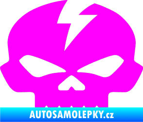 Samolepka Lebka 001 levá Fluorescentní růžová