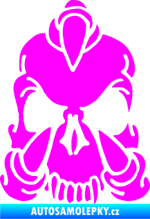 Samolepka Lebka 006 levá Fluorescentní růžová