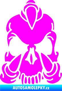 Samolepka Lebka 006 pravá Fluorescentní růžová