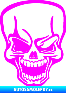 Samolepka Lebka 034 pravá Fluorescentní růžová