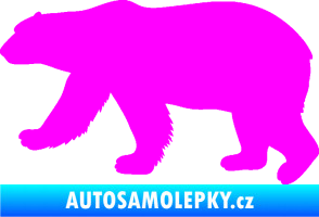 Samolepka Lední medvěd 002 levá Fluorescentní růžová