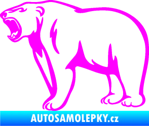 Samolepka Lední medvěd 003 levá Fluorescentní růžová
