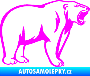 Samolepka Lední medvěd 003 pravá Fluorescentní růžová
