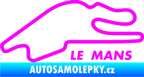 Samolepka Okruh Le Mans Fluorescentní růžová