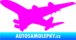 Samolepka Letadlo 002 levá Fluorescentní růžová