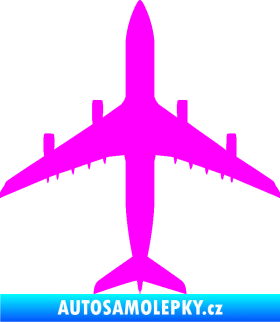 Samolepka Letadlo 005 Fluorescentní růžová