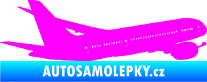 Samolepka Letadlo 009 pravá Fluorescentní růžová