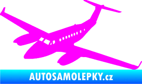 Samolepka Letadlo 010 levá Fluorescentní růžová