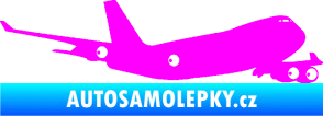 Samolepka Letadlo 012 pravá Fluorescentní růžová