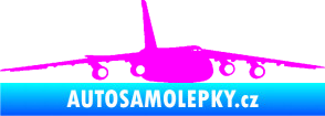 Samolepka Letadlo 015 pravá Fluorescentní růžová