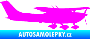 Samolepka Letadlo 021 pravá Cessna 182 Fluorescentní růžová
