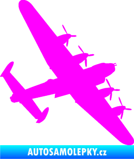 Samolepka Letadlo 022 pravá bombarder Lancaster Fluorescentní růžová