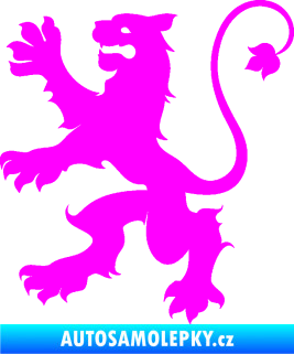 Samolepka Lev heraldika 002 levá Fluorescentní růžová