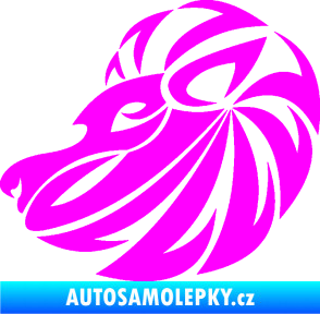 Samolepka Lev zvěrokruh 003 levá Fluorescentní růžová