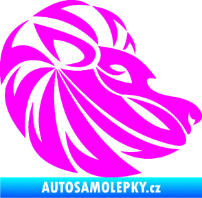 Samolepka Lev zvěrokruh 003 pravá Fluorescentní růžová