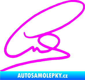 Samolepka Levis Hamilton podpis Fluorescentní růžová