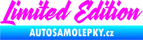 Samolepka Limited edition 003 Fluorescentní růžová