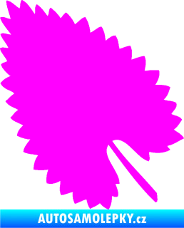Samolepka List 001 levá Fluorescentní růžová