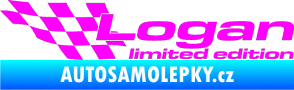 Samolepka Logan limited edition levá Fluorescentní růžová