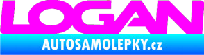 Samolepka Logan Fluorescentní růžová