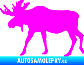 Samolepka Los 008 levá Fluorescentní růžová