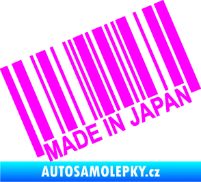 Samolepka Made in Japan 003 čárový kód Fluorescentní růžová