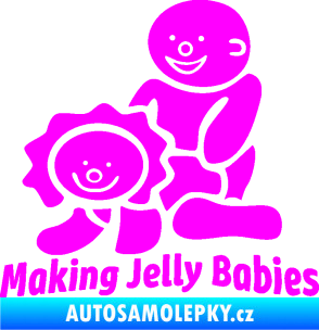 Samolepka Making jelly babies Fluorescentní růžová
