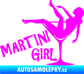 Samolepka Martini girl Fluorescentní růžová