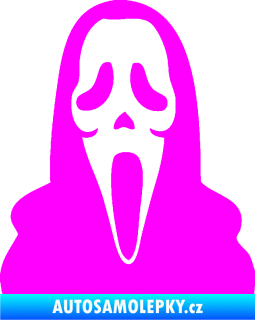 Samolepka Maska 001 scream Fluorescentní růžová