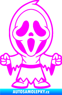 Samolepka Maska 002 pravá vřískot Fluorescentní růžová