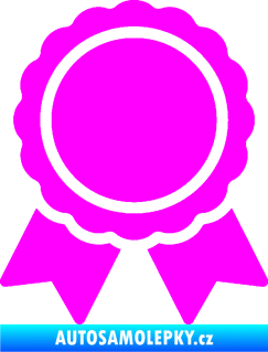 Samolepka Medaile 001 Fluorescentní růžová