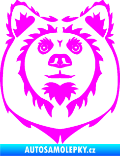 Samolepka Medvěd 004 Fluorescentní růžová