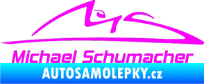 Samolepka Michael Schumacher 002 Fluorescentní růžová