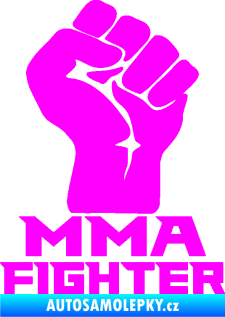 Samolepka MMA Fighter 001 pravá pěst Fluorescentní růžová