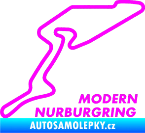 Samolepka Okruh Modern Nurburgring Fluorescentní růžová