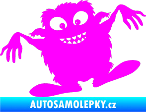 Samolepka Monstrum 001 levá Fluorescentní růžová