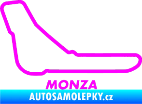 Samolepka Okruh Monza Fluorescentní růžová