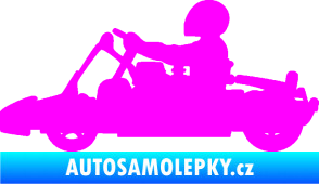 Samolepka Motokára 001 levá Fluorescentní růžová