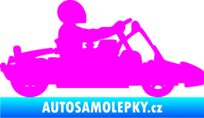 Samolepka Motokára 001 pravá Fluorescentní růžová