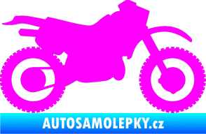Samolepka Motorka 003 pravá Fluorescentní růžová