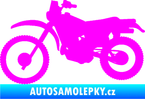 Samolepka Motorka 046 levá Fluorescentní růžová