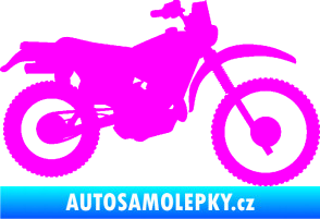 Samolepka Motorka 046 pravá Fluorescentní růžová