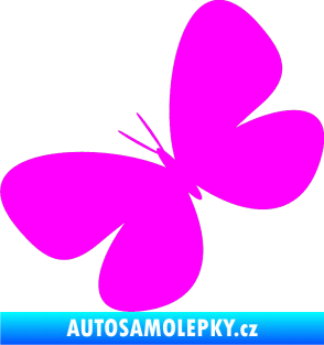 Samolepka Motýl 005 levá Fluorescentní růžová
