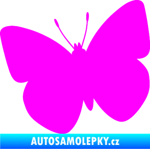 Samolepka Motýl 011 levá Fluorescentní růžová