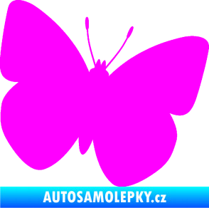 Samolepka Motýl 011 pravá Fluorescentní růžová