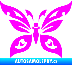 Samolepka Motýl 014 Fluorescentní růžová