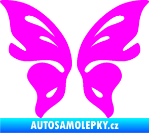 Samolepka Motýl 018 Fluorescentní růžová