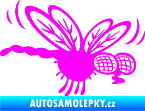Samolepka Moucha 003 pravá Fluorescentní růžová