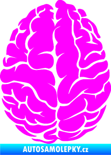 Samolepka Mozek 001 levá Fluorescentní růžová