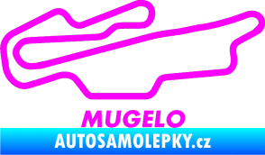 Samolepka Okruh Mugelo Fluorescentní růžová
